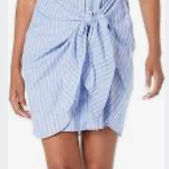 Cinq à Sept Women's Mini Shirtdress with Wrap Detailing at Waist - Picture 8 of 9